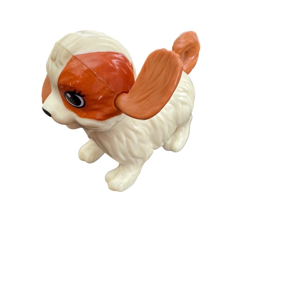 Barbie Swim Puppy Dog Vintage 1990s Plastic Figurine Brown Tan Ears Move Vintage - Picture 3 of 10